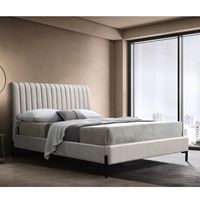 מיטת זוגית מעוצבת מרופדת בד דגם דומינו HOME DECOR