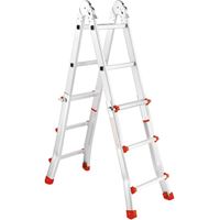 סולם אלומיניום טלסקופי 4X3 שלבים תוצרת KRAUSS