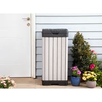 פח חוץ מוברש אפור KETER Brushed Bin